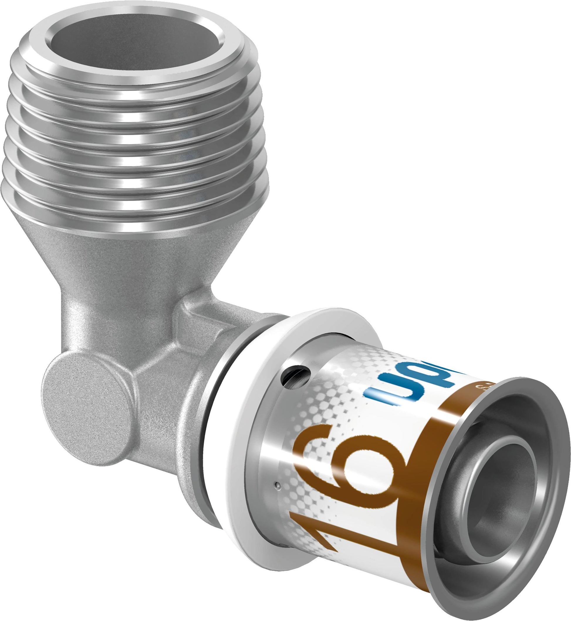 Uponor S-Press vinkel m/nippel 16-R1/2"MT