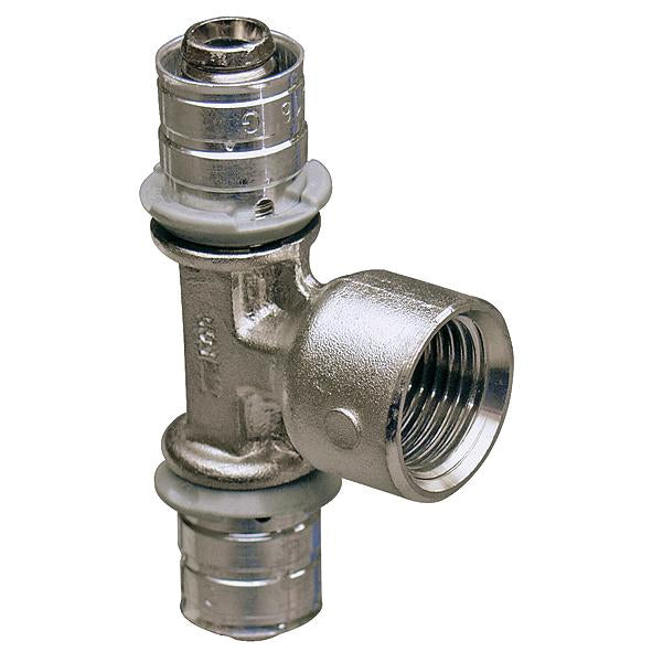 Uponor S-Press tee reduceret m/muffe 40-Rp3/4"FT-40