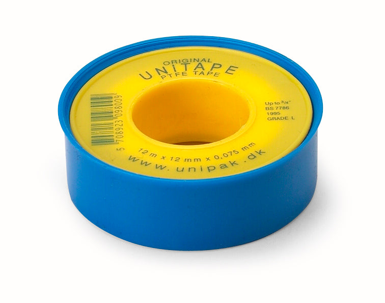 Unipak Unitape gevindtape, 12 x 0,075 mm, 12 m rulle