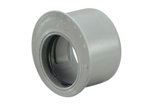 Wavin Ø50 x 40 mm reduktion PP grå, kort