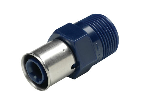 15 mm x 1/2" Overgang med nippel Tigris K2 Wavin