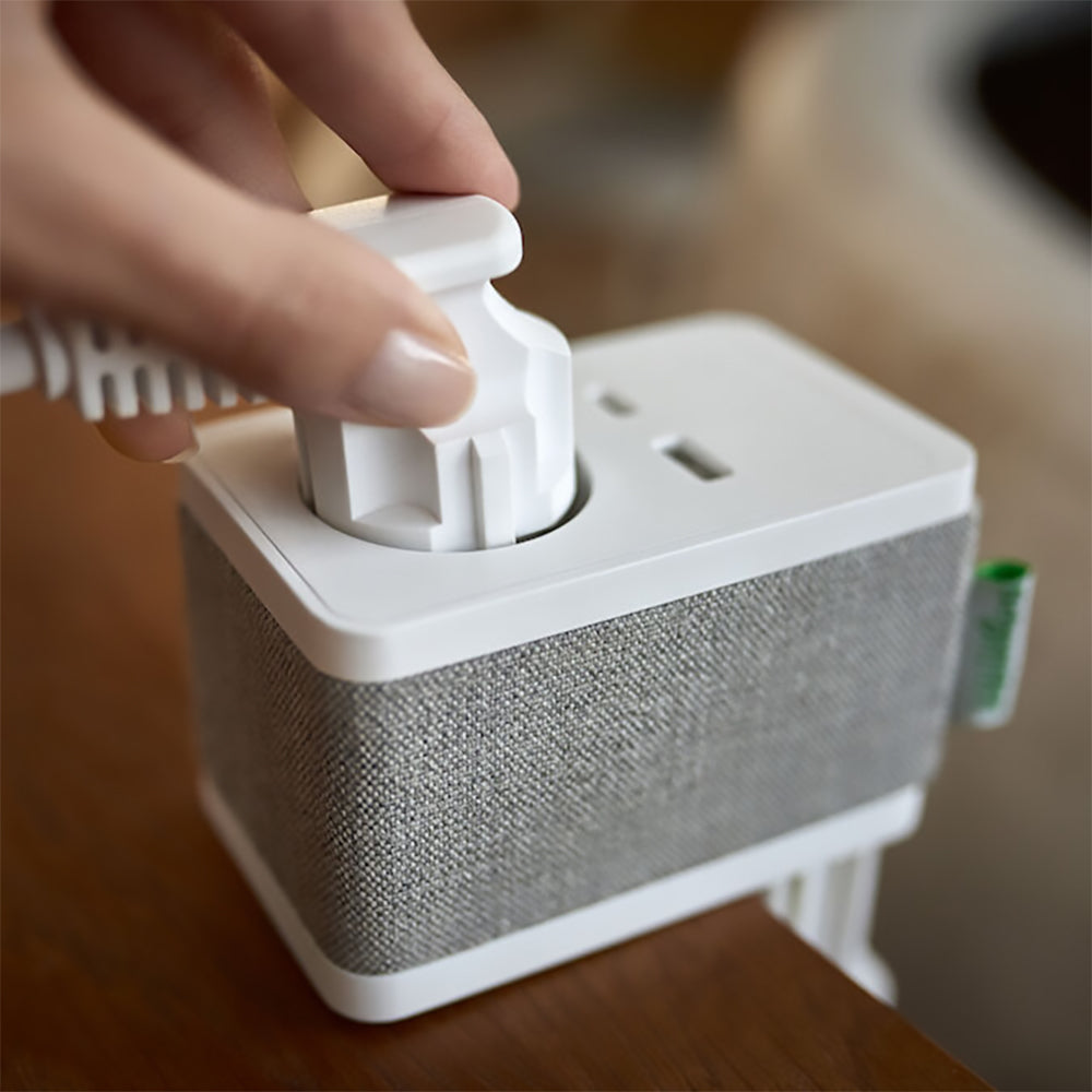 BORD STIKK. ENKELT M/USB A/C HVID
