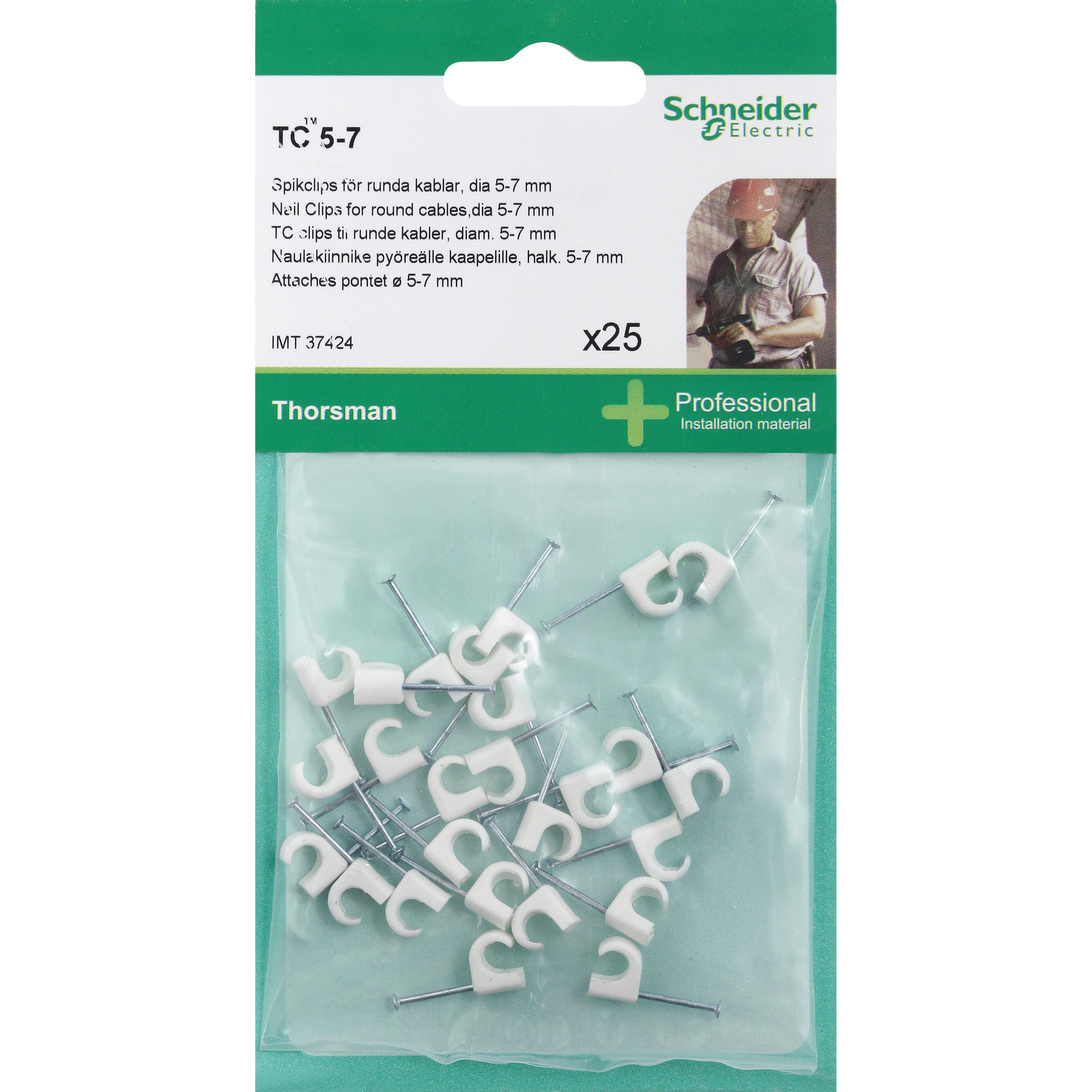 BLIST CLIPS TC 5-7 1,2X20 HVID 25 STK