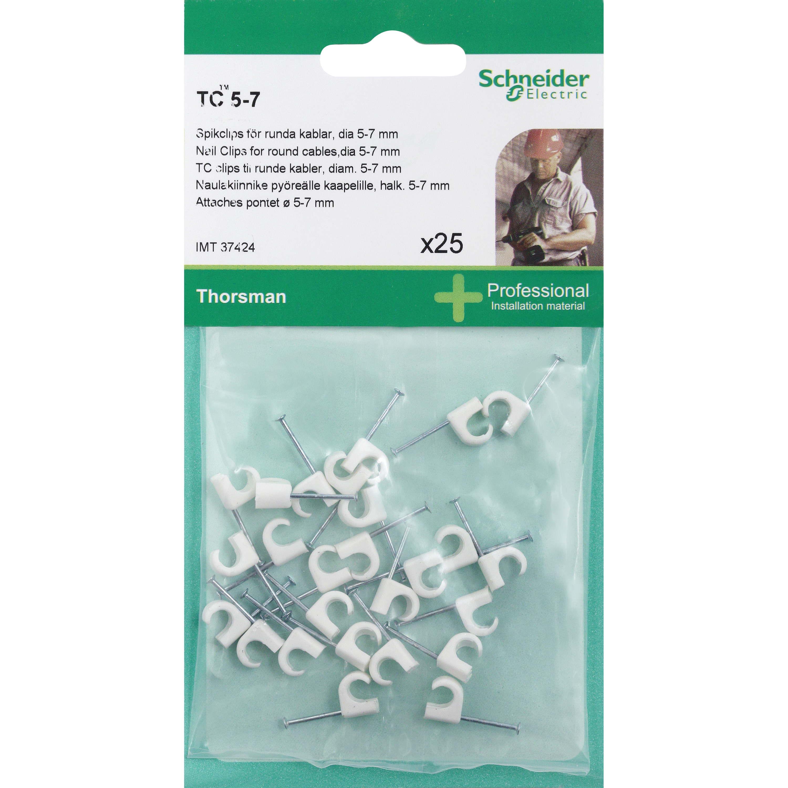 BLIST CLIPS TC 5-7 1,2X20 HVID 25 STK