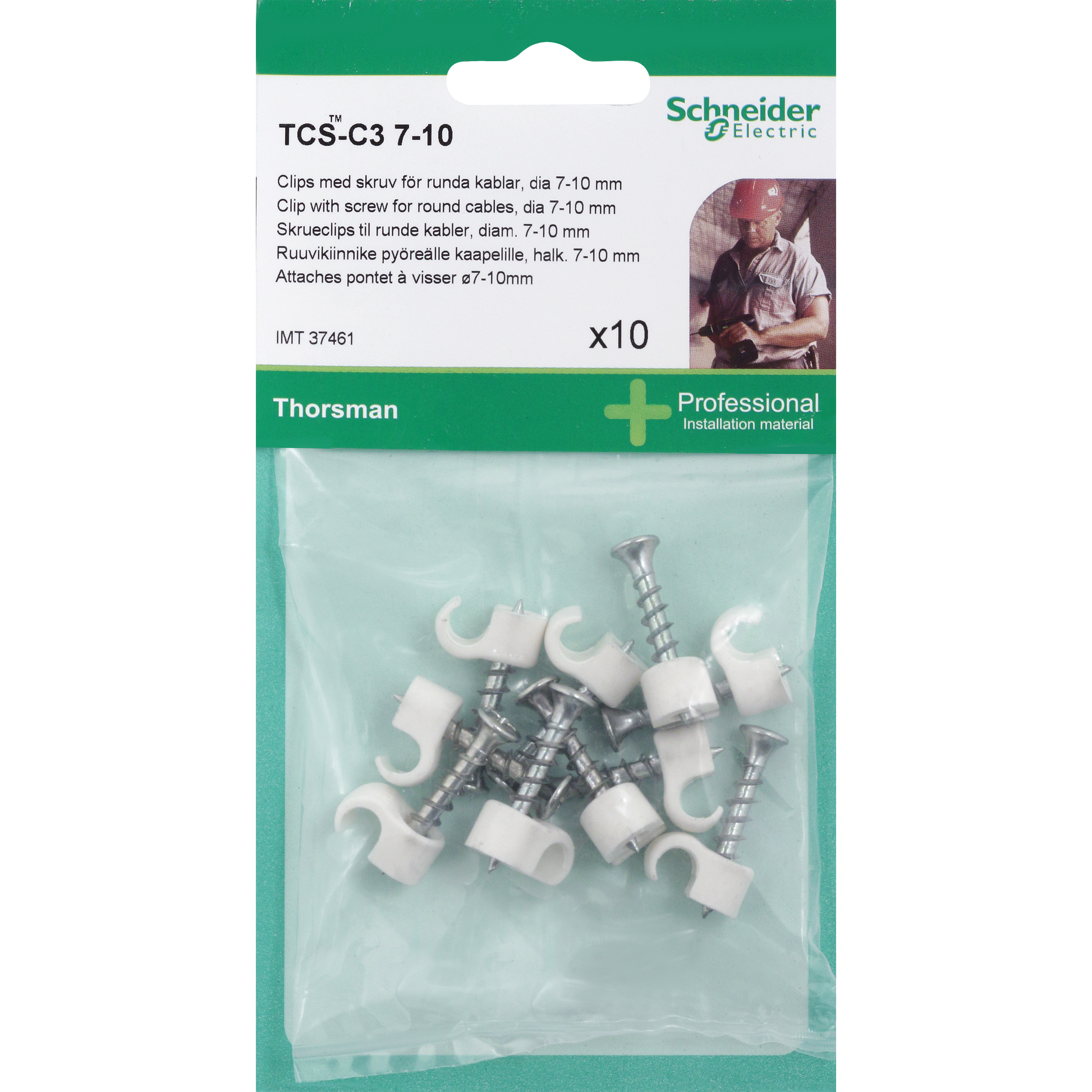 BLIST SKRUECLIPS TCS-C3 7-10 HVID 10 STK