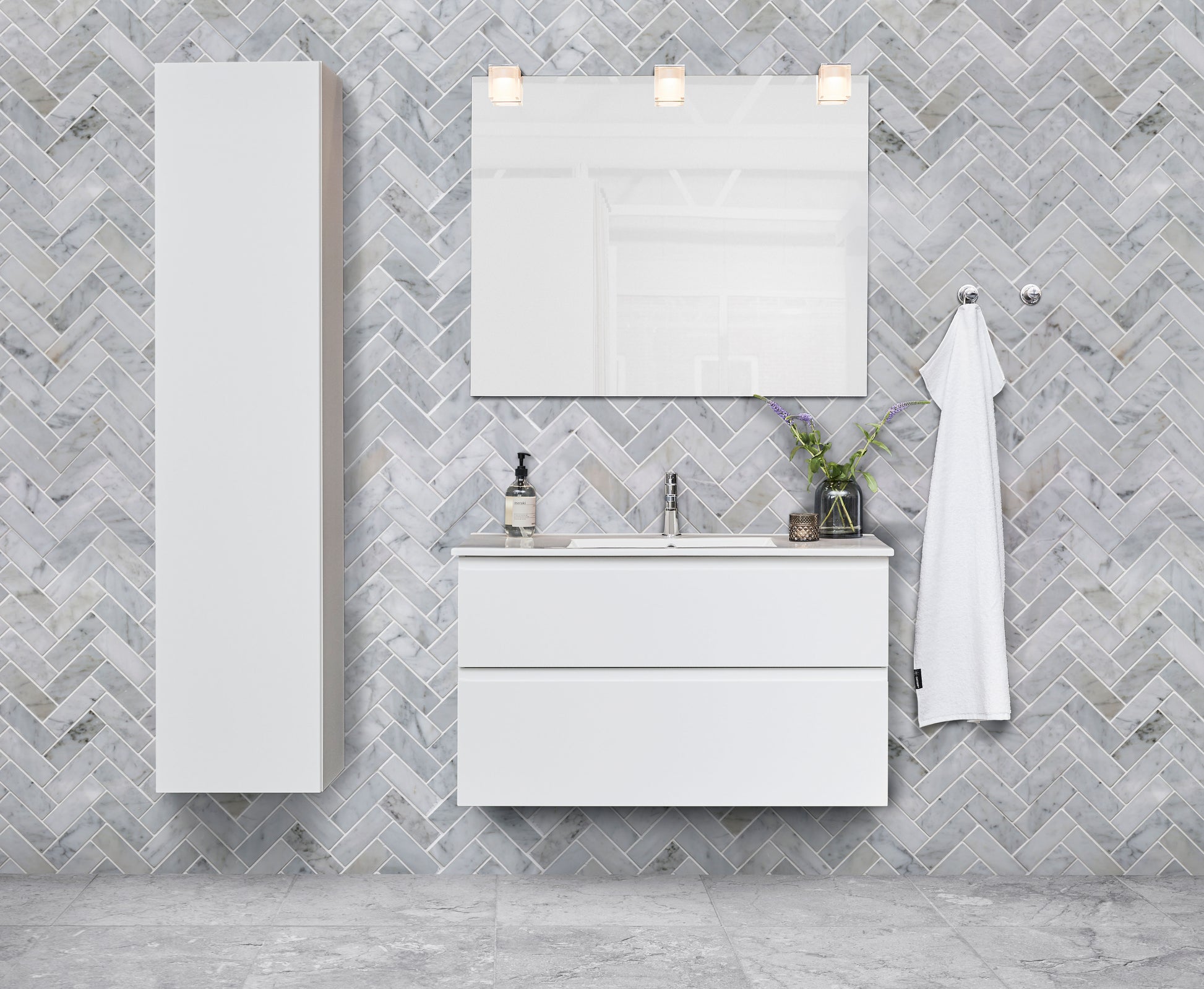 Cassøe front 80 cm underskab, hvidt