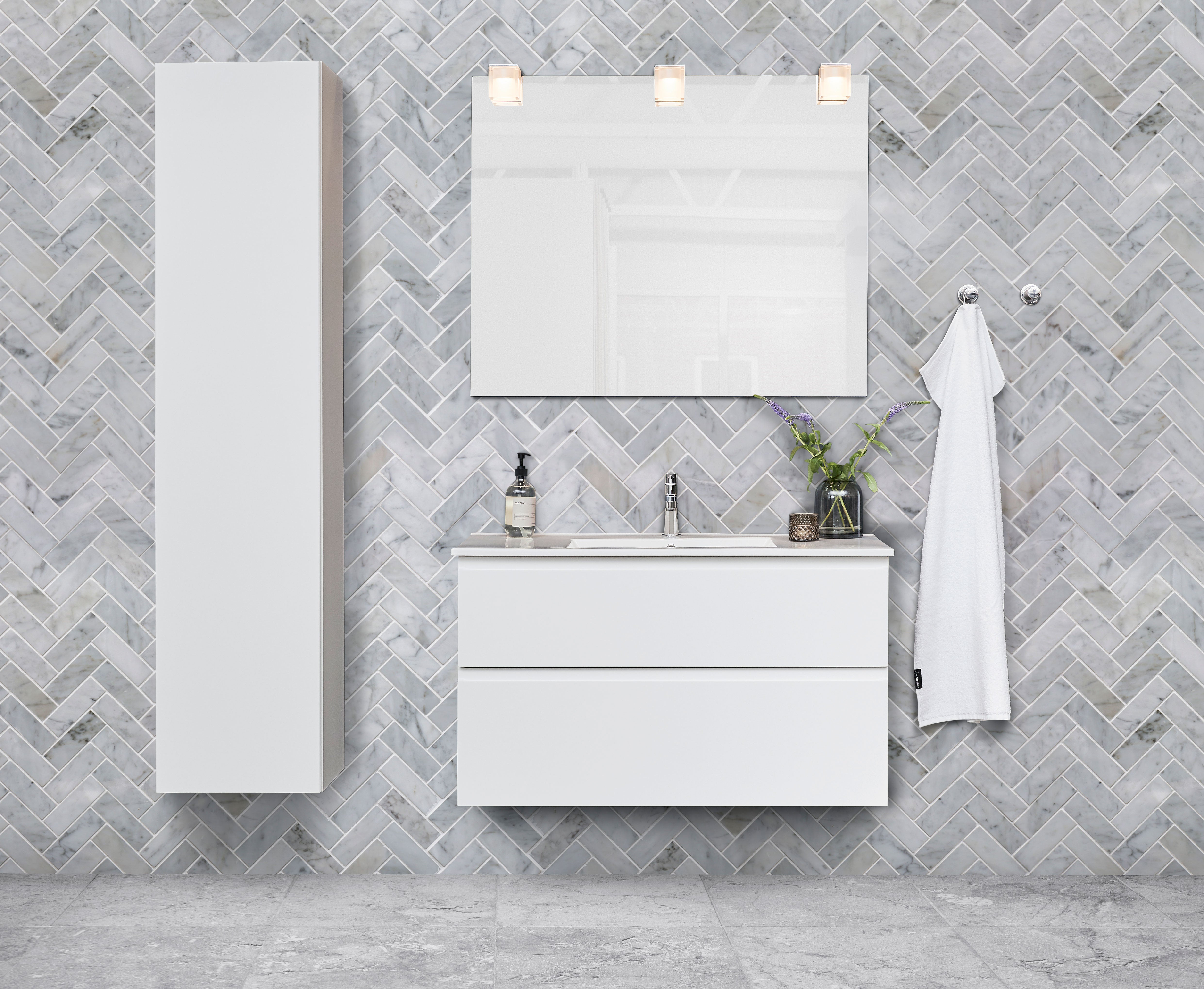 Cassøe front 80 cm underskab, hvidt
