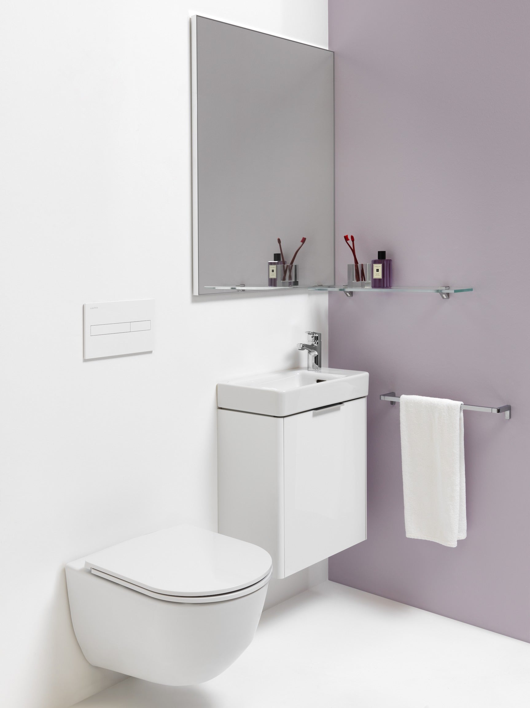 Laufen Pro håndvask 48 x 28 cm med hanehul til venstre, hvid