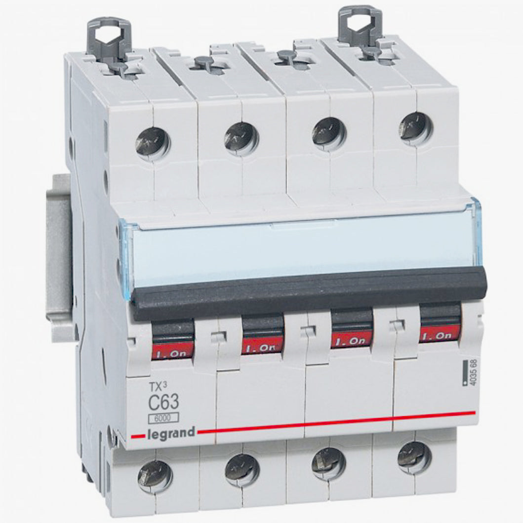 TX3 MCB automatsikring C63 4pol 4M 6000/6KA