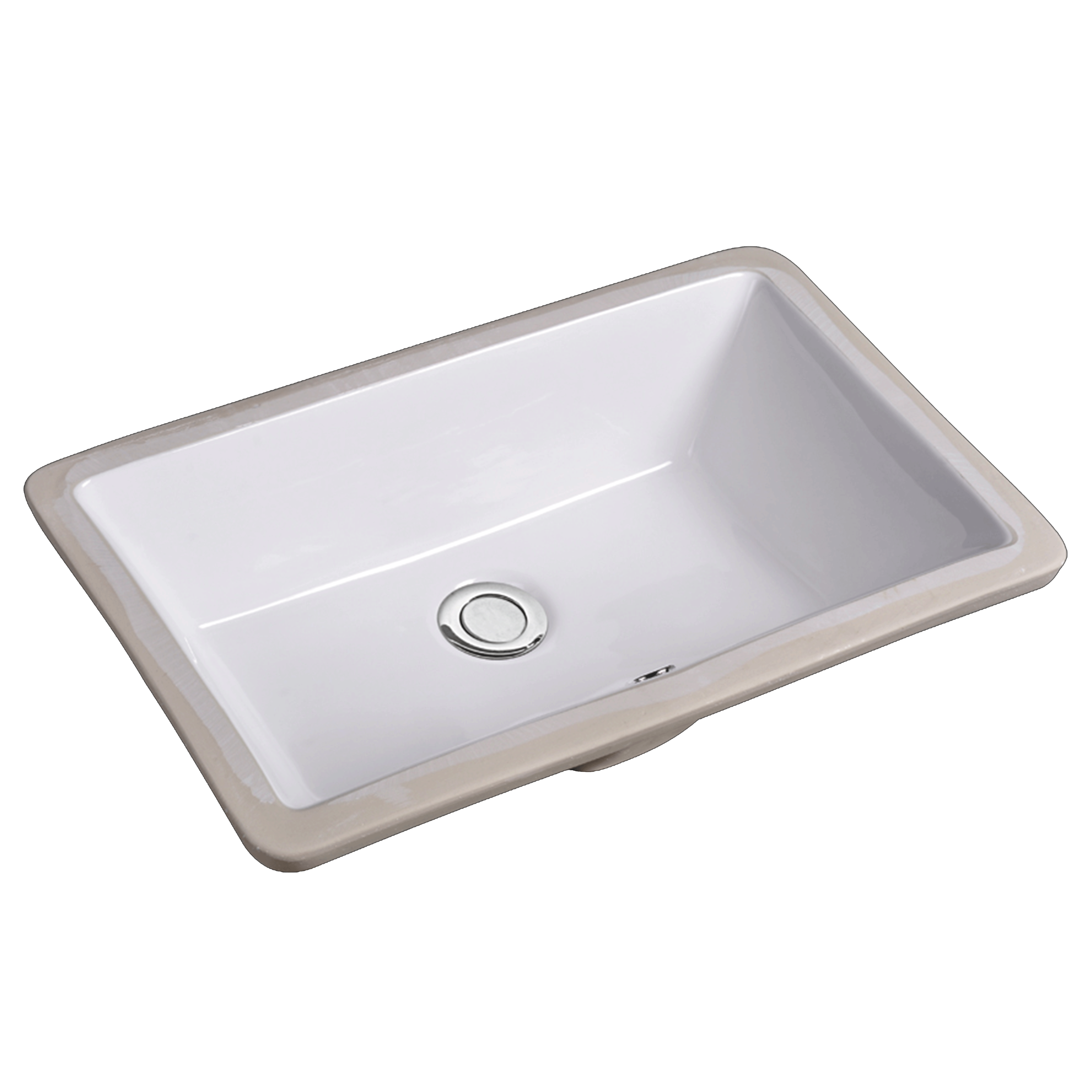 Lavabo Gino porcelænsbadvask, 525x345x185 mm, underlimning, hvid