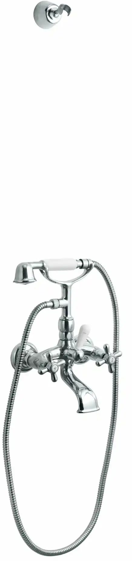 Lavabo Retro 2-grebs badekararmatur med håndbruser krom
