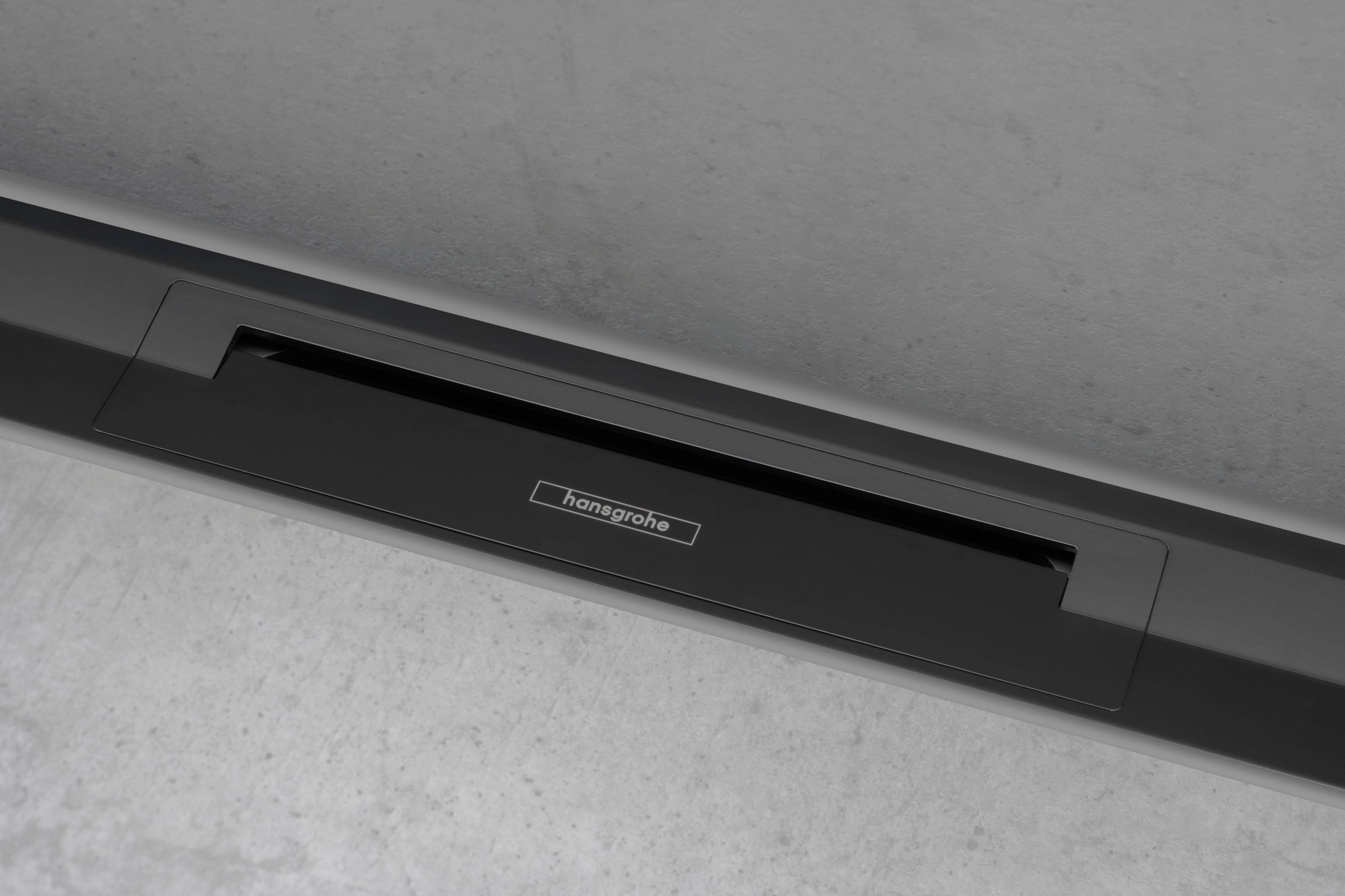 Hansgrohe RainDrain Flex afløbsrende 900mm kappesæt vægmont/kan afkortes, mat sort