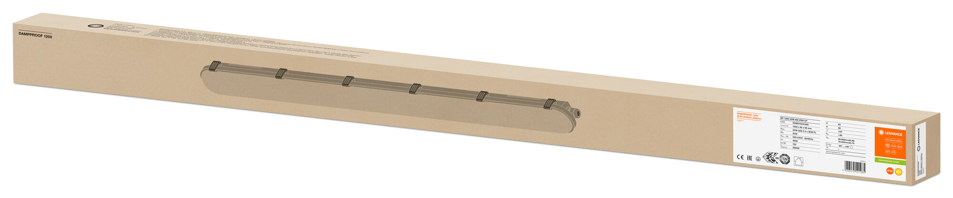 DAMP PROOF PFM W/4000LM/3000K 1200MM