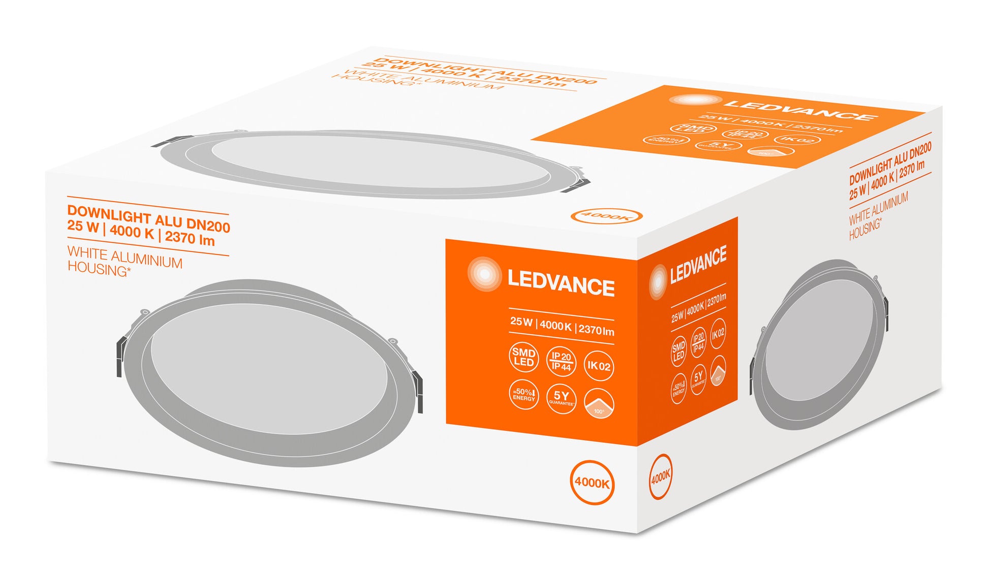 DOWNLIGHT ALU 25W/840 IP44