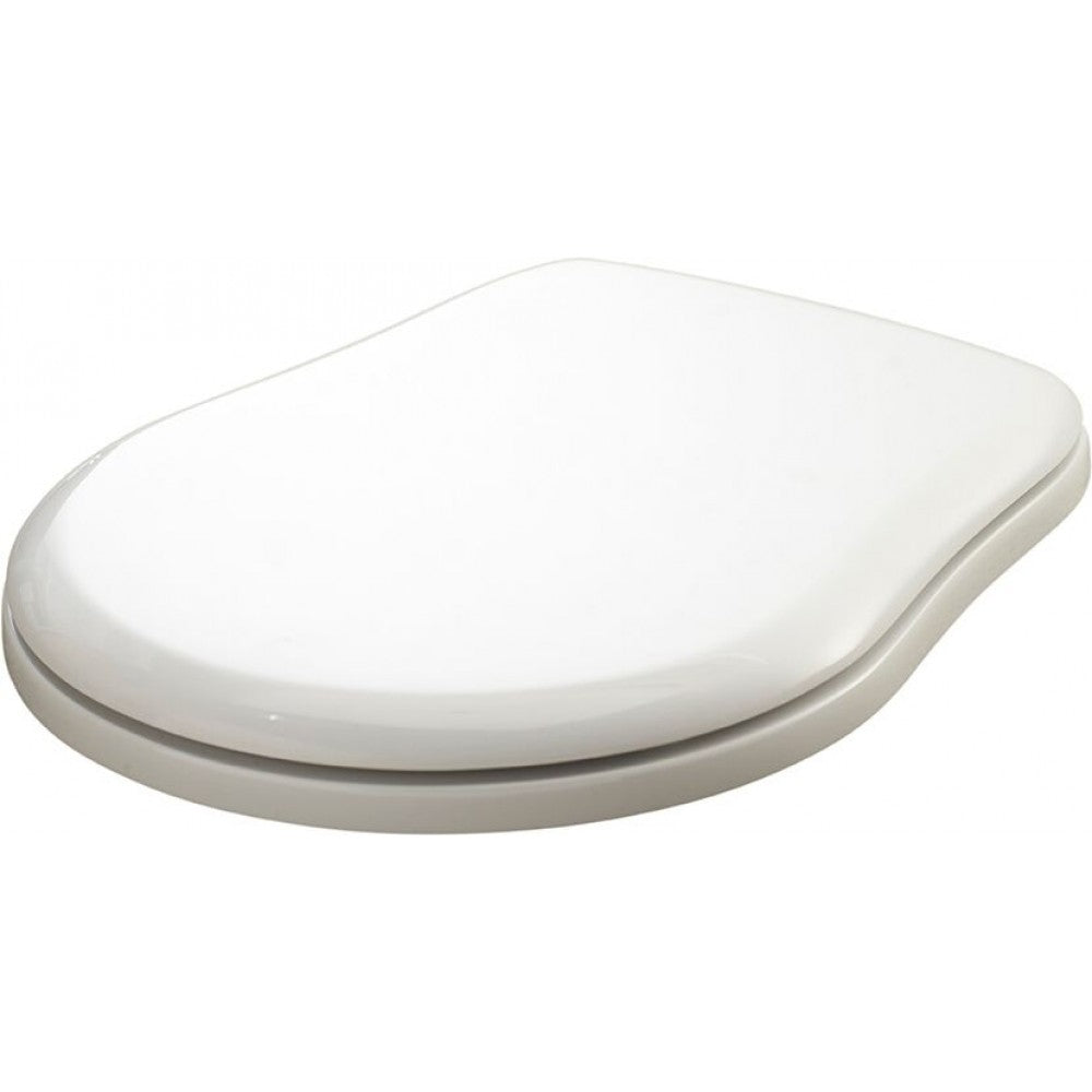 Lavabo Retro toiletsæde med messing beslag, hvid