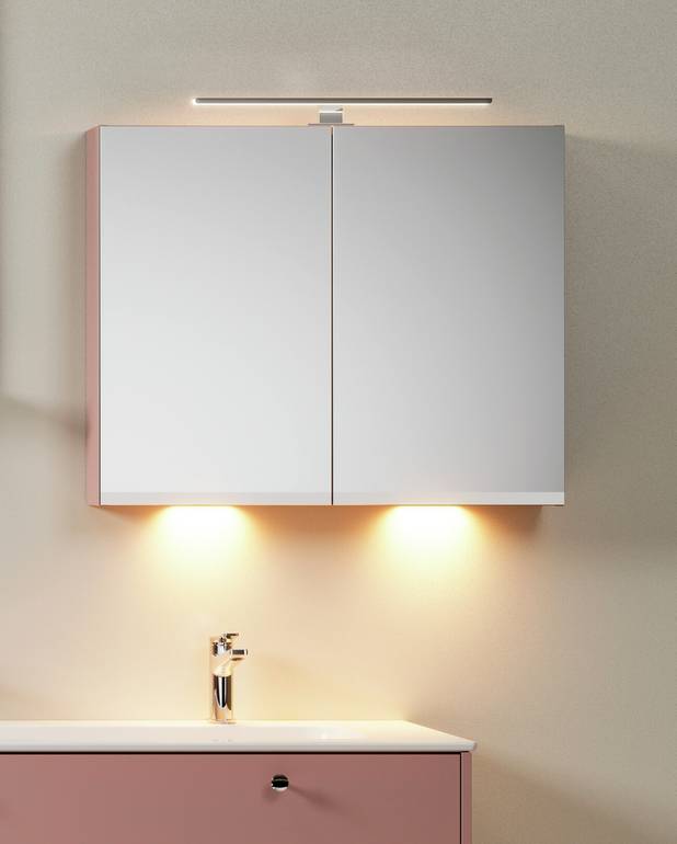 GUSTAVSBERG spejlskab 600x132x662mm 2låger peach