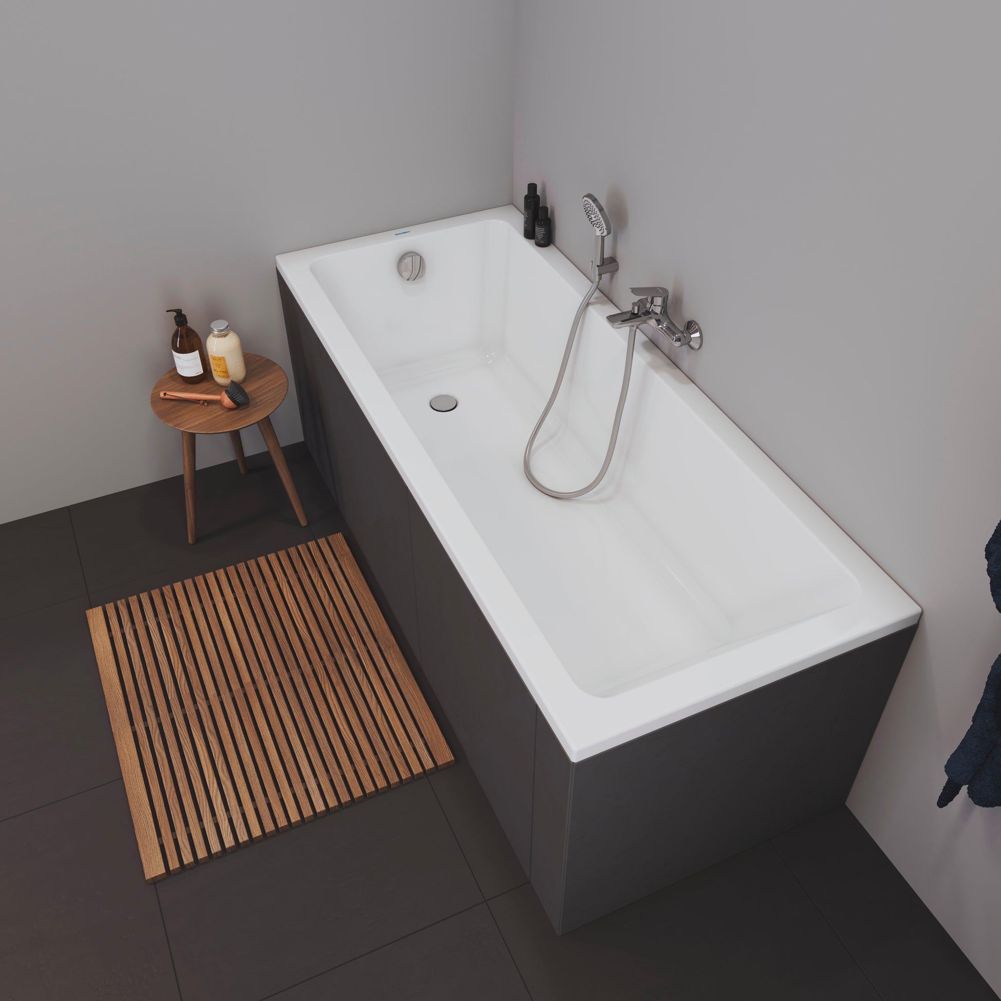 Duravit No.1 badekar, 1600 x 700 mm, 1-ryglæn, rektangulært