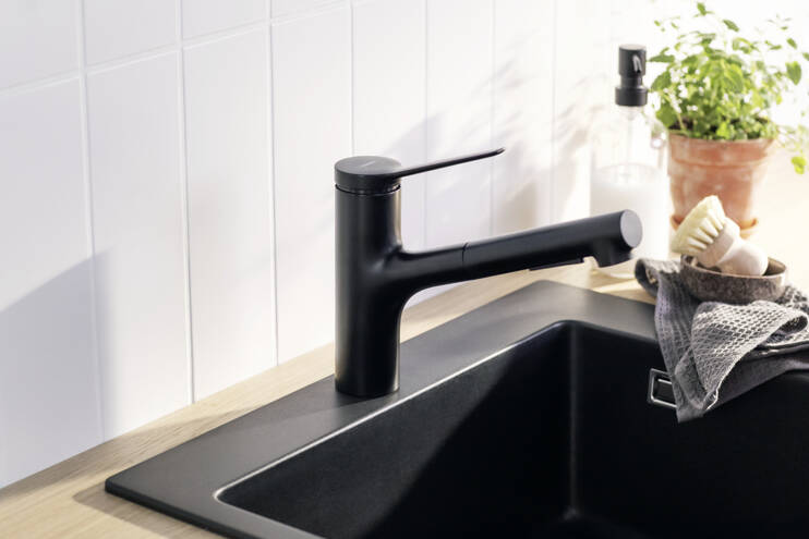 ZESIS KØKKENARMATUR MAT SORT M33 150