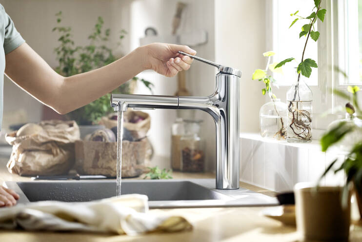 Hansgrohe Zesis M33 køkkenarmatur 160 med udtræksbruser 2jet, krom