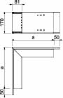 WDK A80170VW Udvendig hjørne 250x170x80