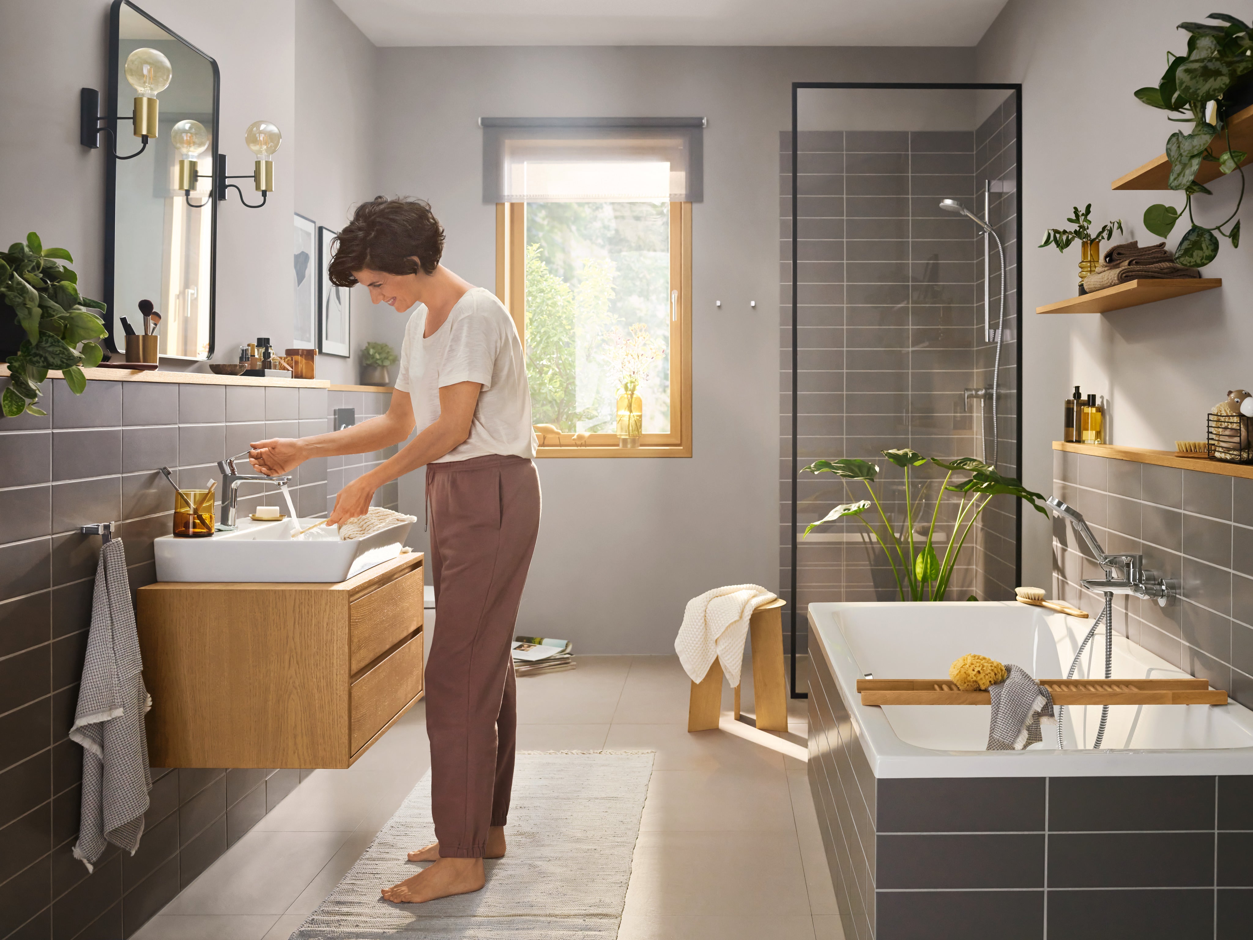 hansgrohe Rebris E håndvaskarmatur 110 CoolStart m lov mat sort