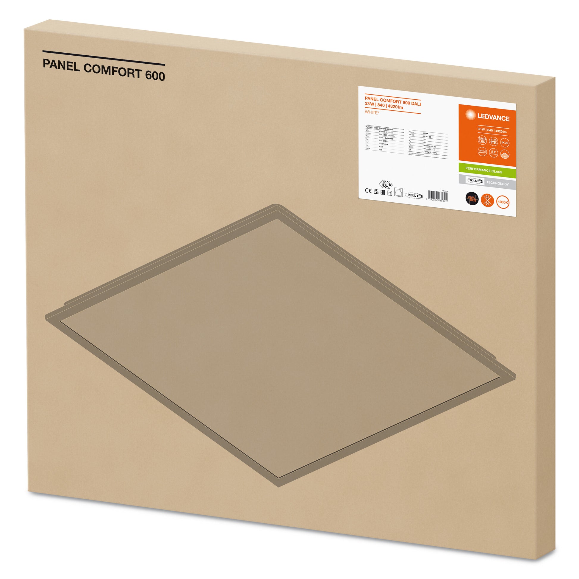 PANEL CMF D CRI80 33W/840 60X60