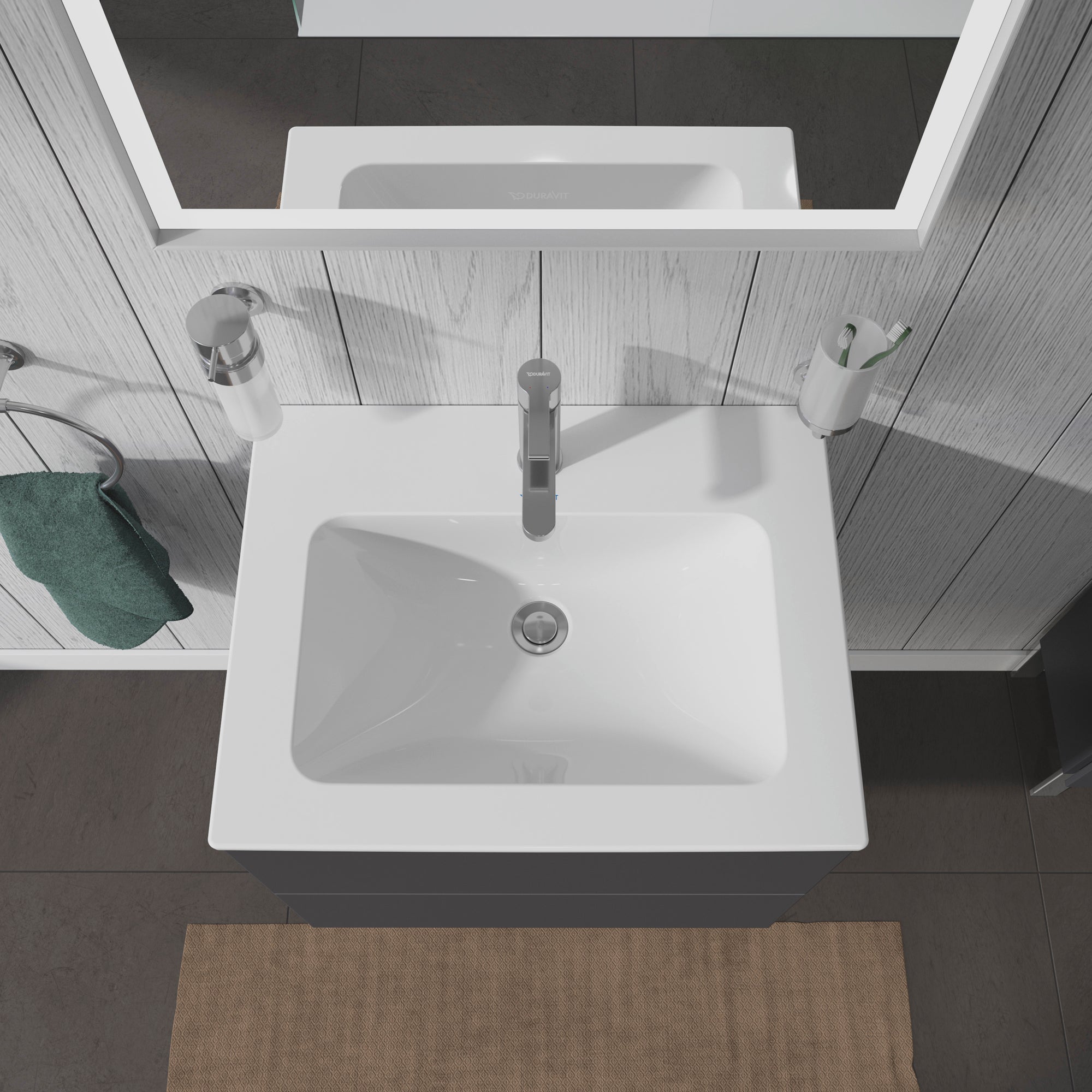 Duravit ME by Starck vask 63x49cm med hanehul og overløb