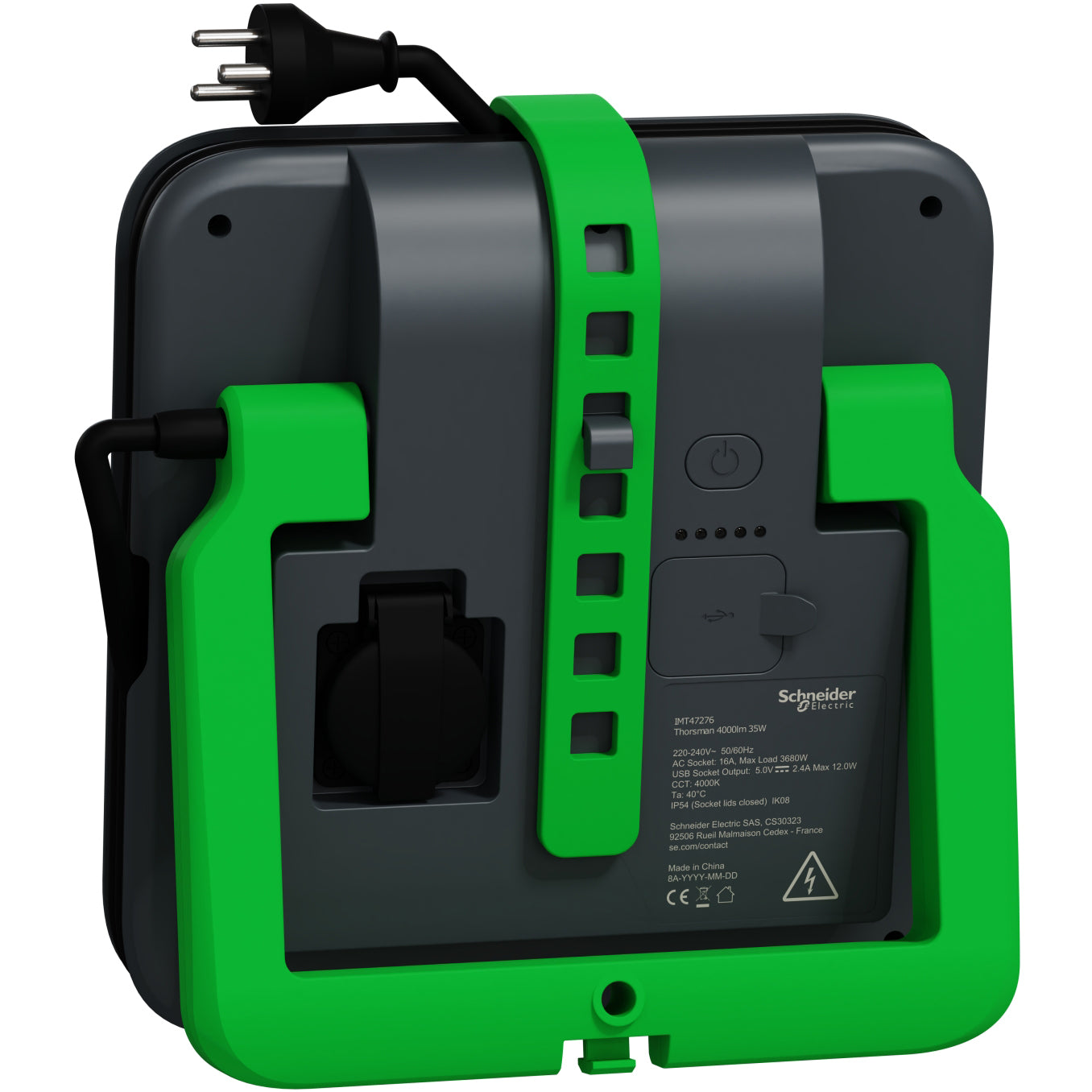 ARBEJDSLAMPE 4000LM 35W 1UDT 2USB IP54
