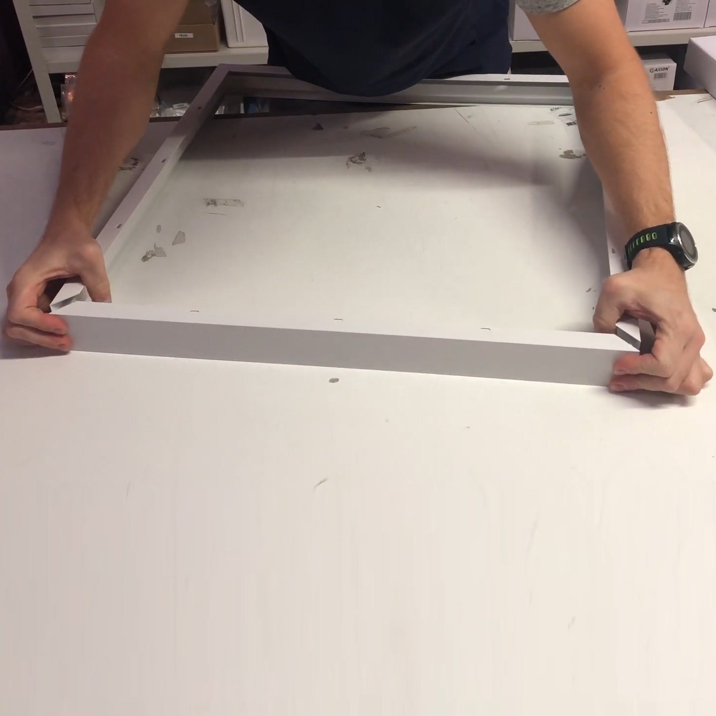 Green-ID Click monteringsramme hvid til 60x60 LED panel