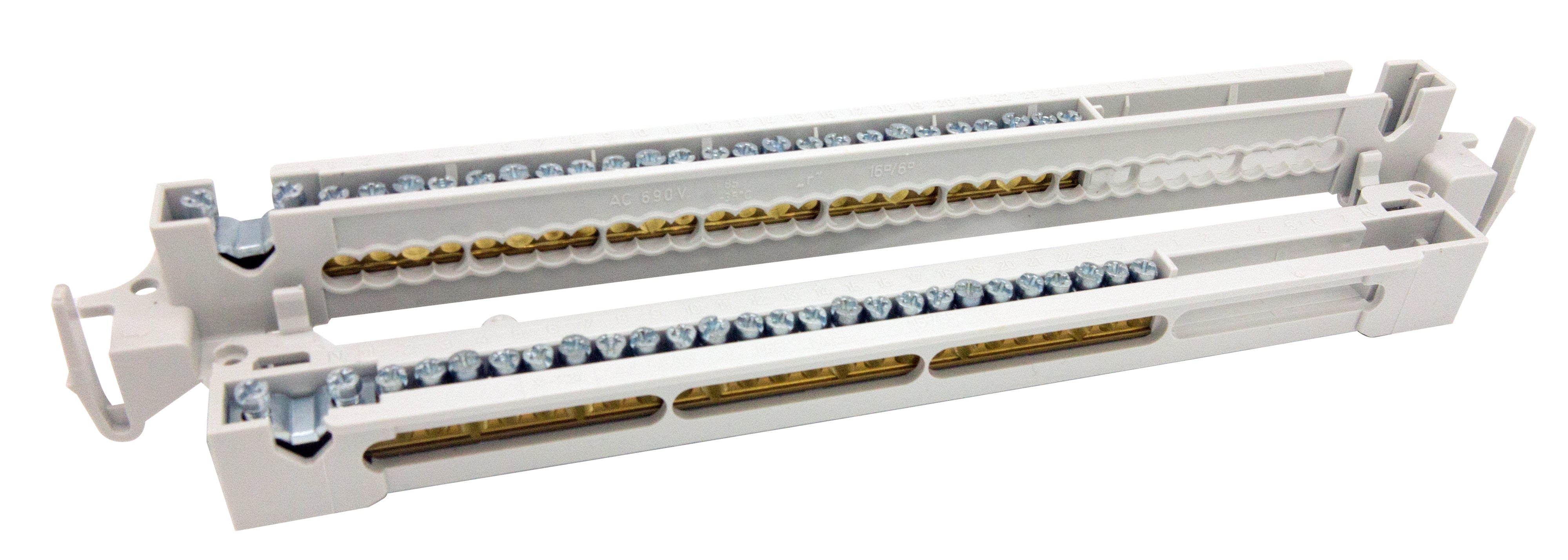 Jord/ nulklemme 25 polet for AKE 28-48 gruppetavle