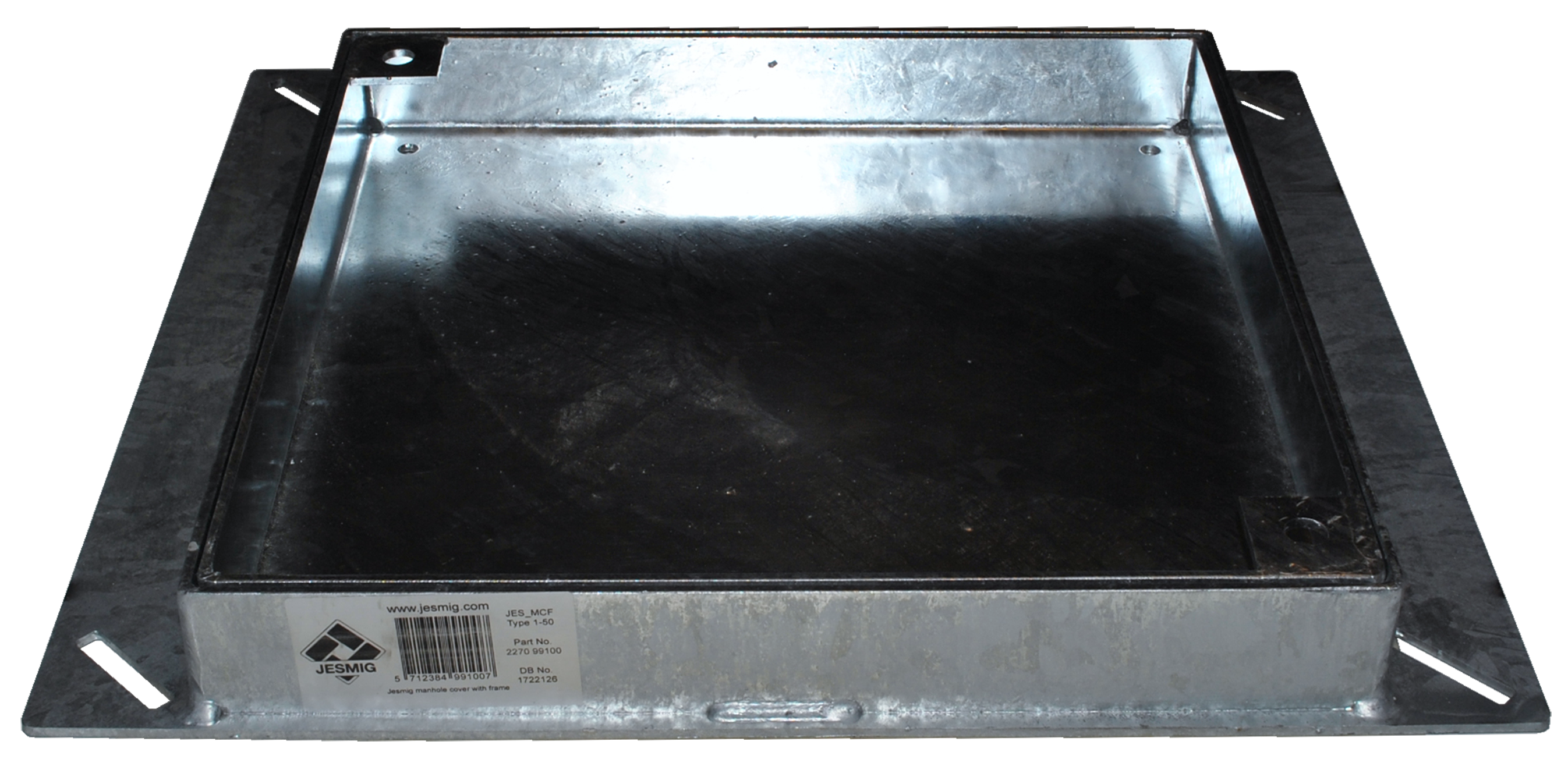 Jesmig 315/425 x 79 mm brønddæksel til integrerede fliser, 5 t