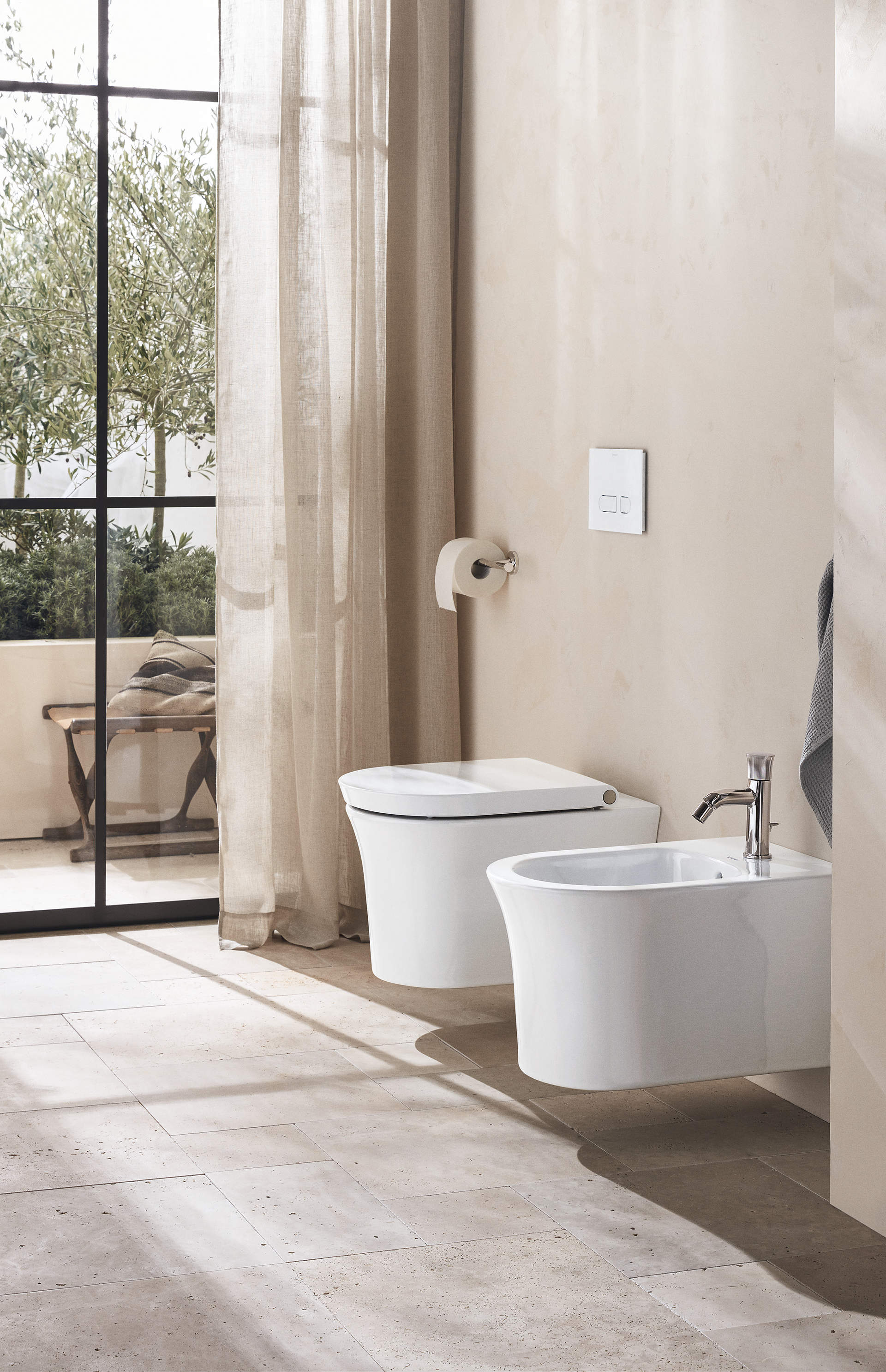 Duravit A1 mekanisk betjenignsplade til WC, hvid, kunststof