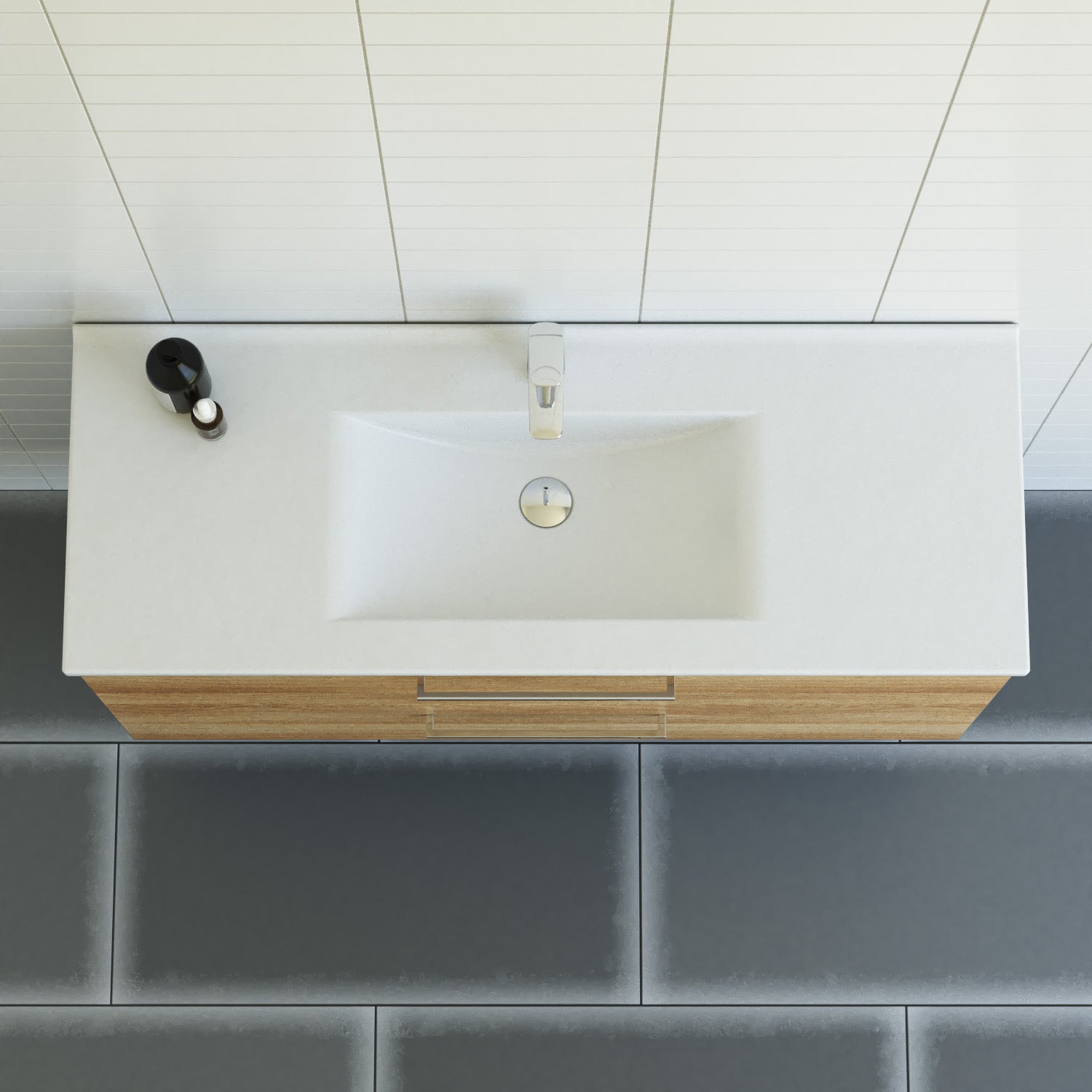 Dansani 121 cm møbelpk. Mido 2sk. vask AMBER, varm eg