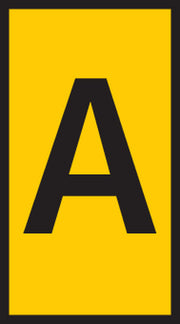 LEDNINGSMÆRKE A GUL W1
