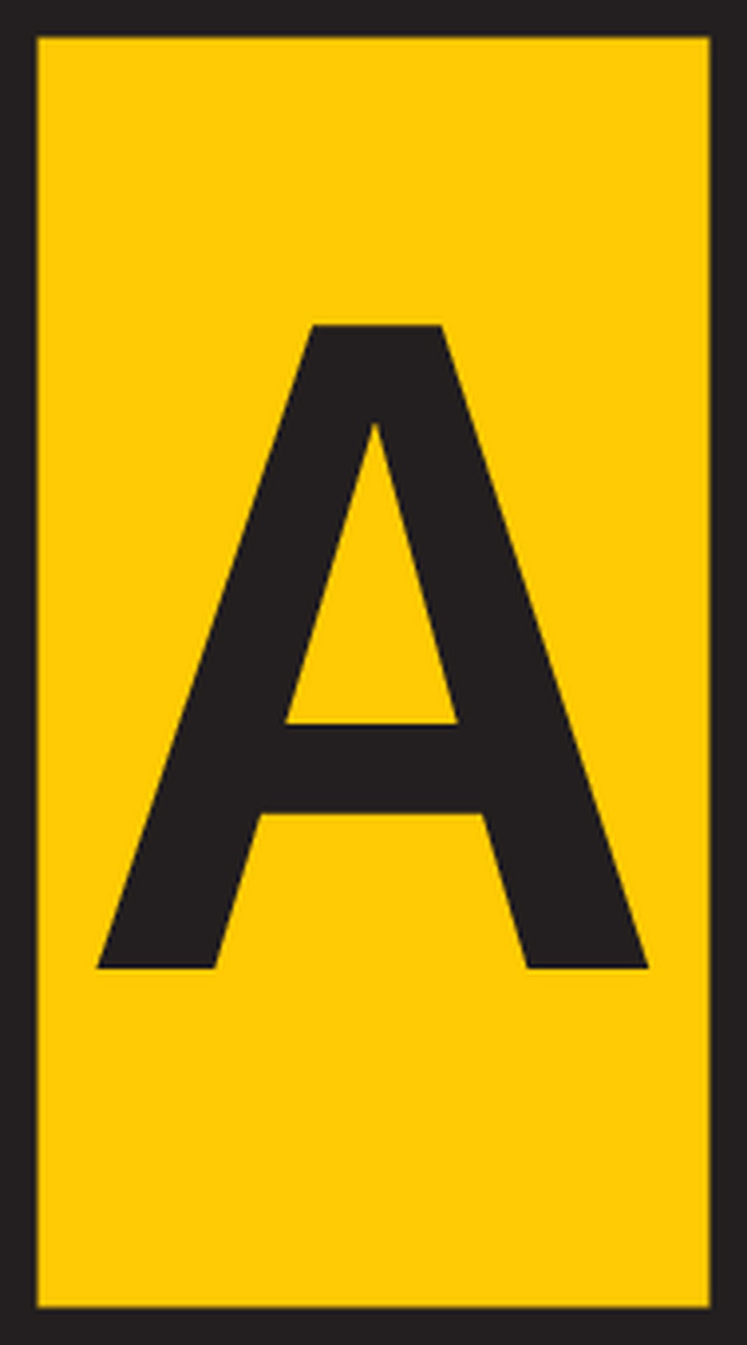 LEDNINGSMÆRKE A GUL W1