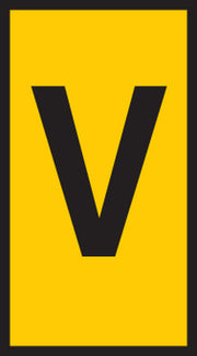 Ledningsmærke (V) gul WIC1 til 0,5-1,5 mm² ledning (200 stk)