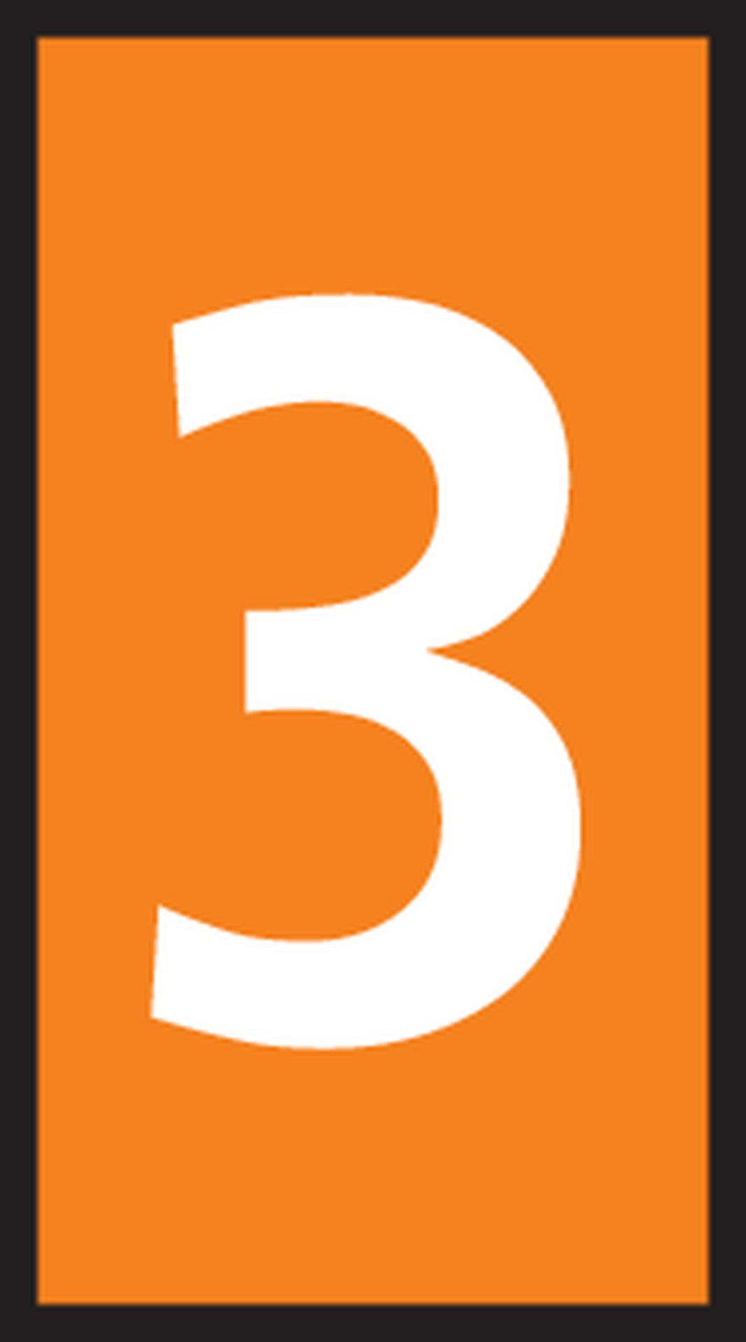 LEDNINGSMÆRKE 3 ORANGE W1