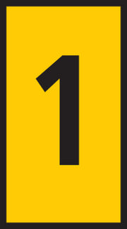 LEDNINGSMÆRKE 1 GUL W1