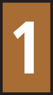 LEDNINGSMÆRKE 1 BRUN W2