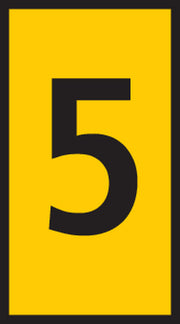 Ledningsmærke (5) gul WIC2 til 1,5-2,5 mm² ledning (200 stk)