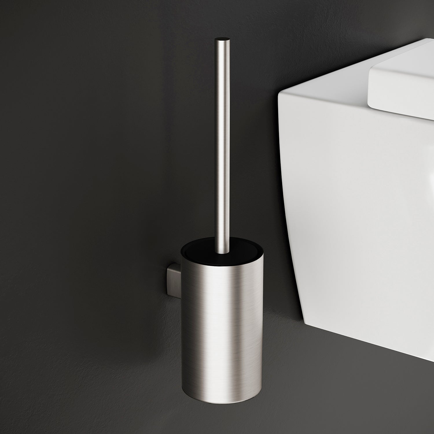 Cosmic Architect S+ væghængt toiletbørste rustfrit stål