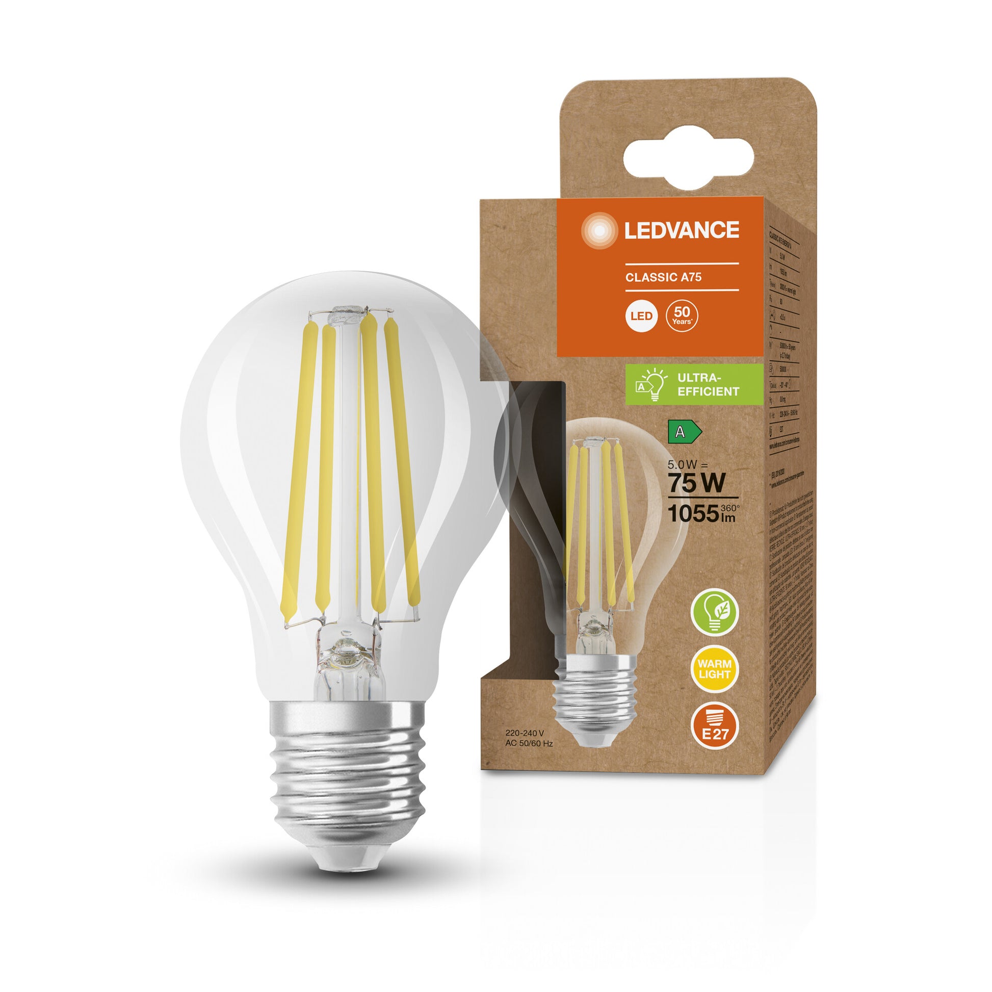 Ledvance LED standard fil 1055lm 5W/830 E27