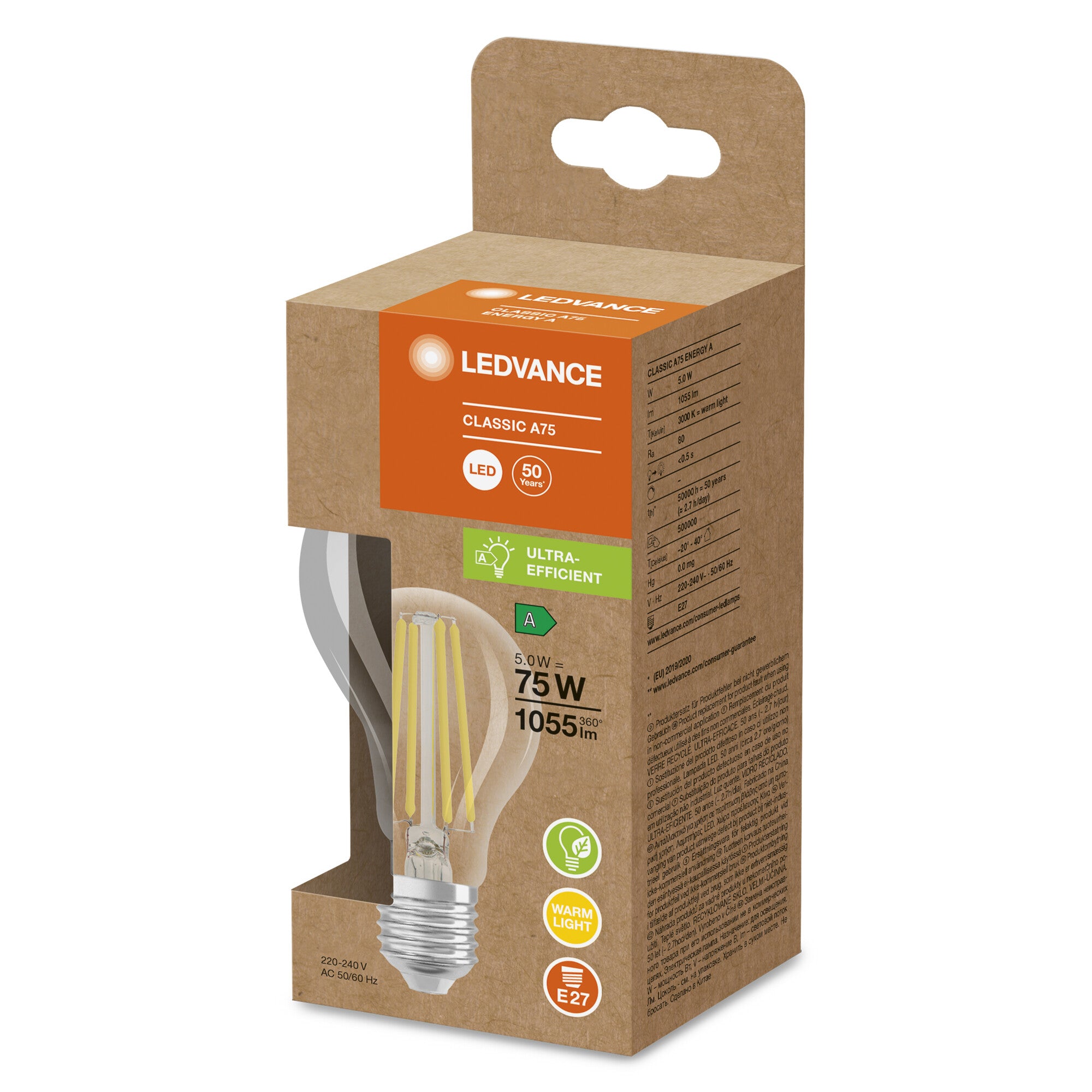 Ledvance LED standard fil 1055lm 5W/830 E27