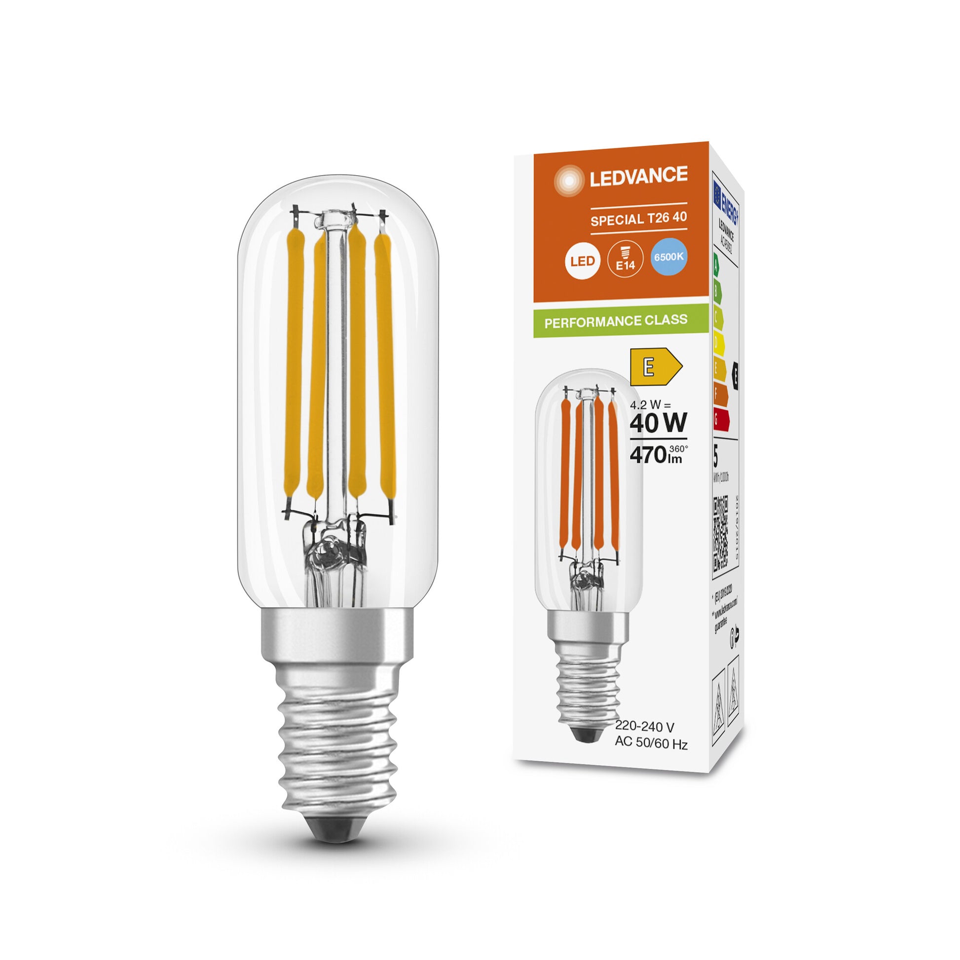 LED T26 4W/827 (40W) FIL E14
