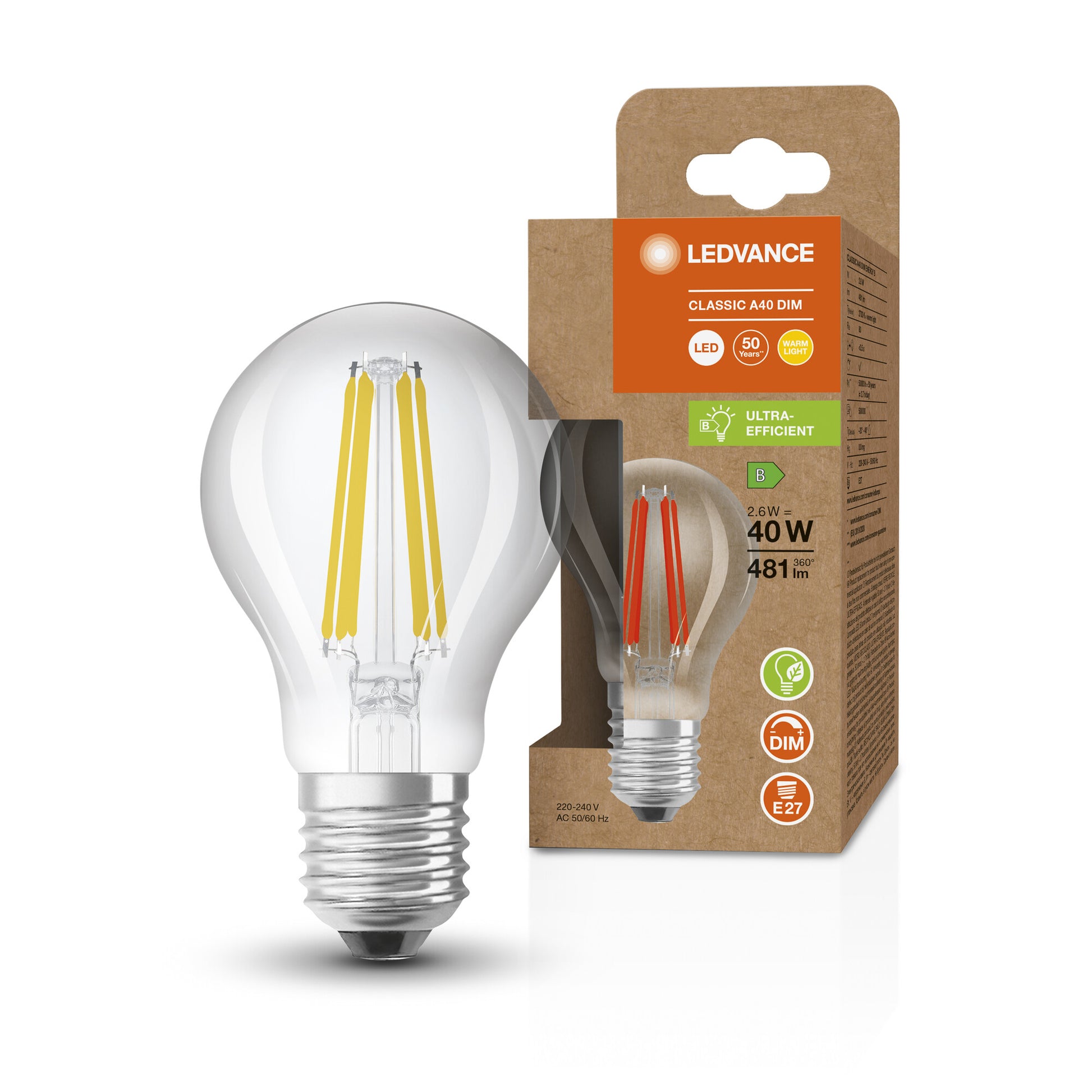DIM STD FIL 40 3,4W 827 E27