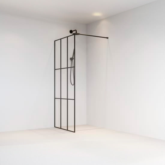 Brasta Dija Cube Brusevæg i sort 90x200 cm