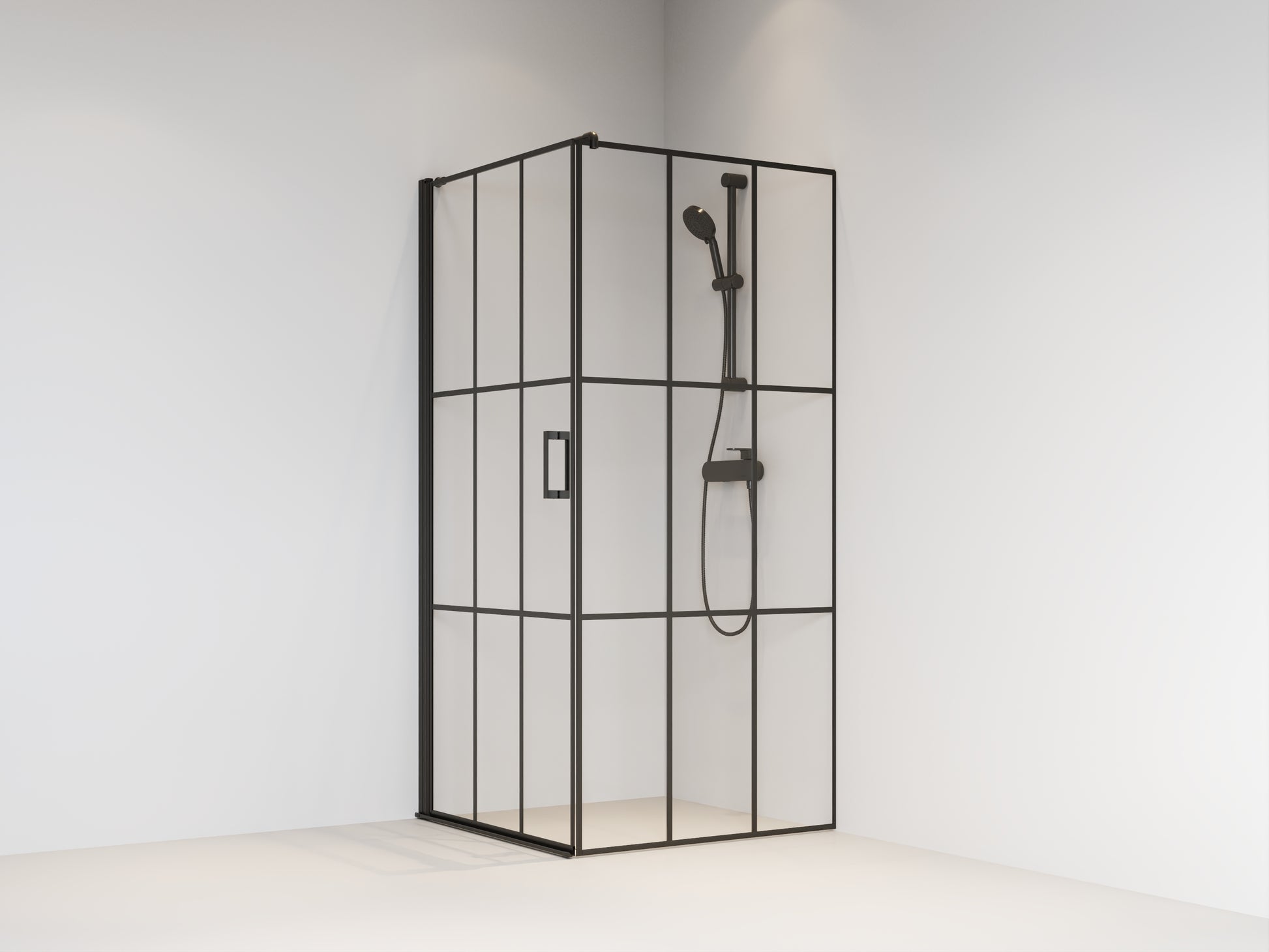 Brasta Kristina Svingdør M/fastvæg 90x90x200 Højreside cube