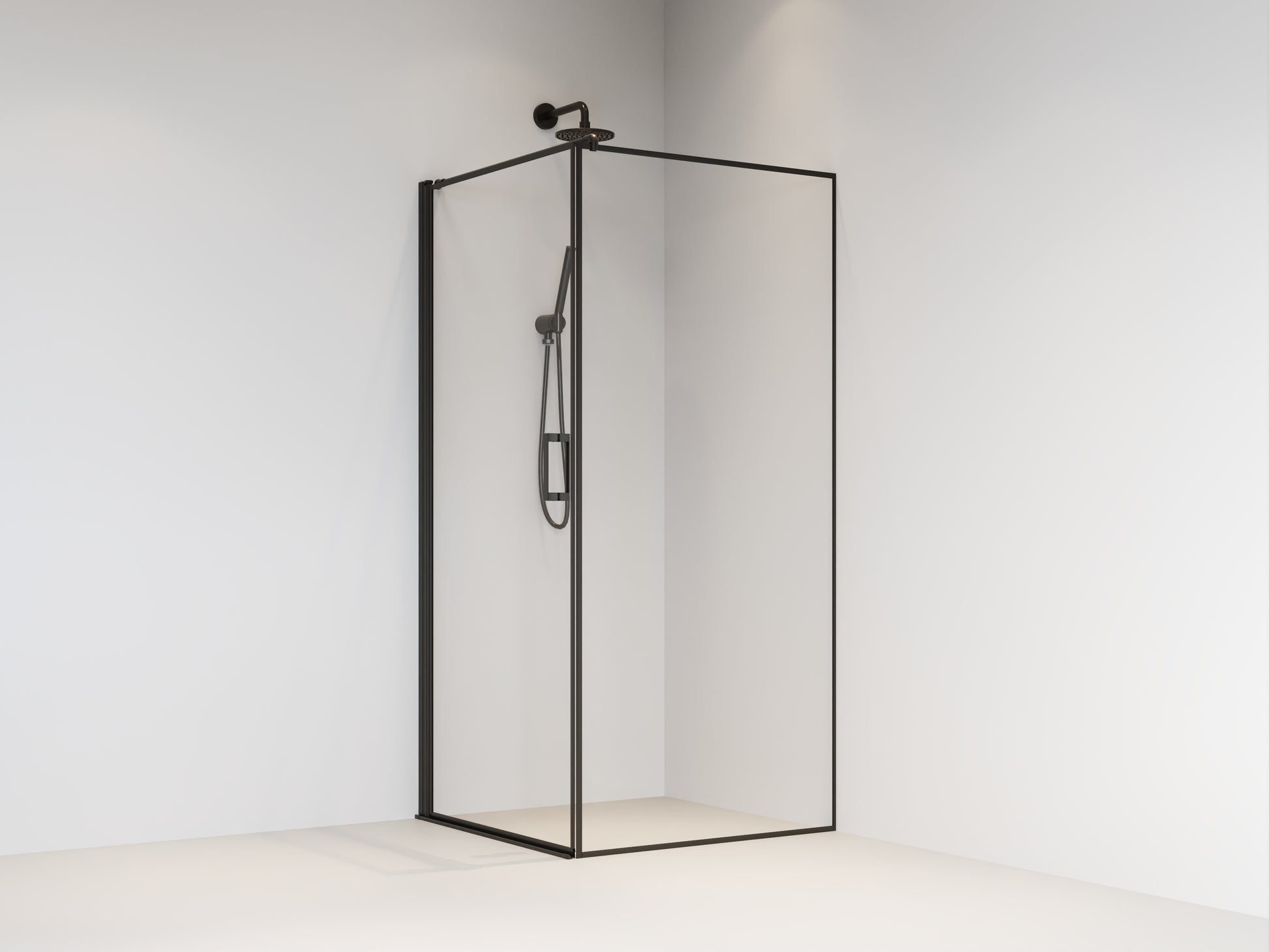 Brasta Kristina Svingdør M/fastvæg 90x90x200 Højreside