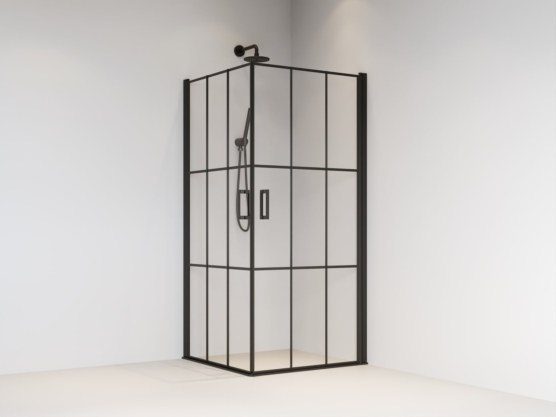 Brasta Viktorija Cube sort svingdør 2 stk. 90x90x200 cm