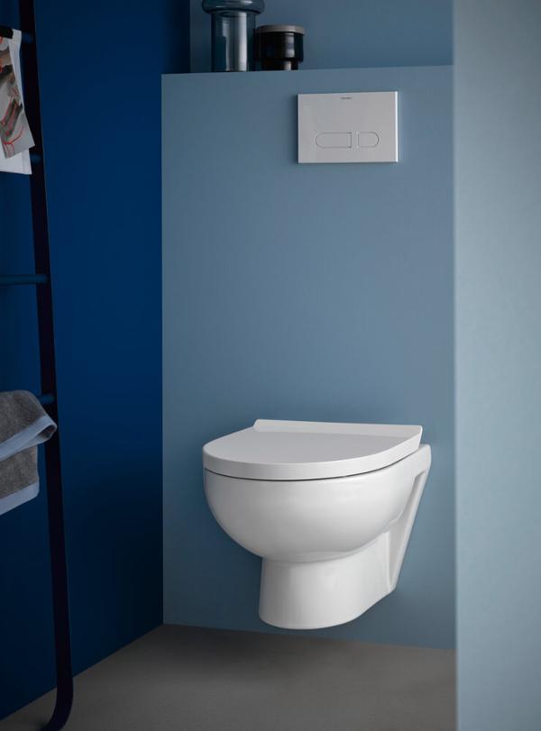 Duravit No.1 vægmonteret toilet, 480 mm, Rimless
